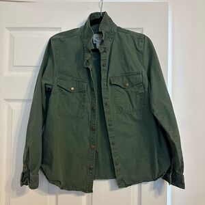 Forever 21 Olive Button-Up Jacket